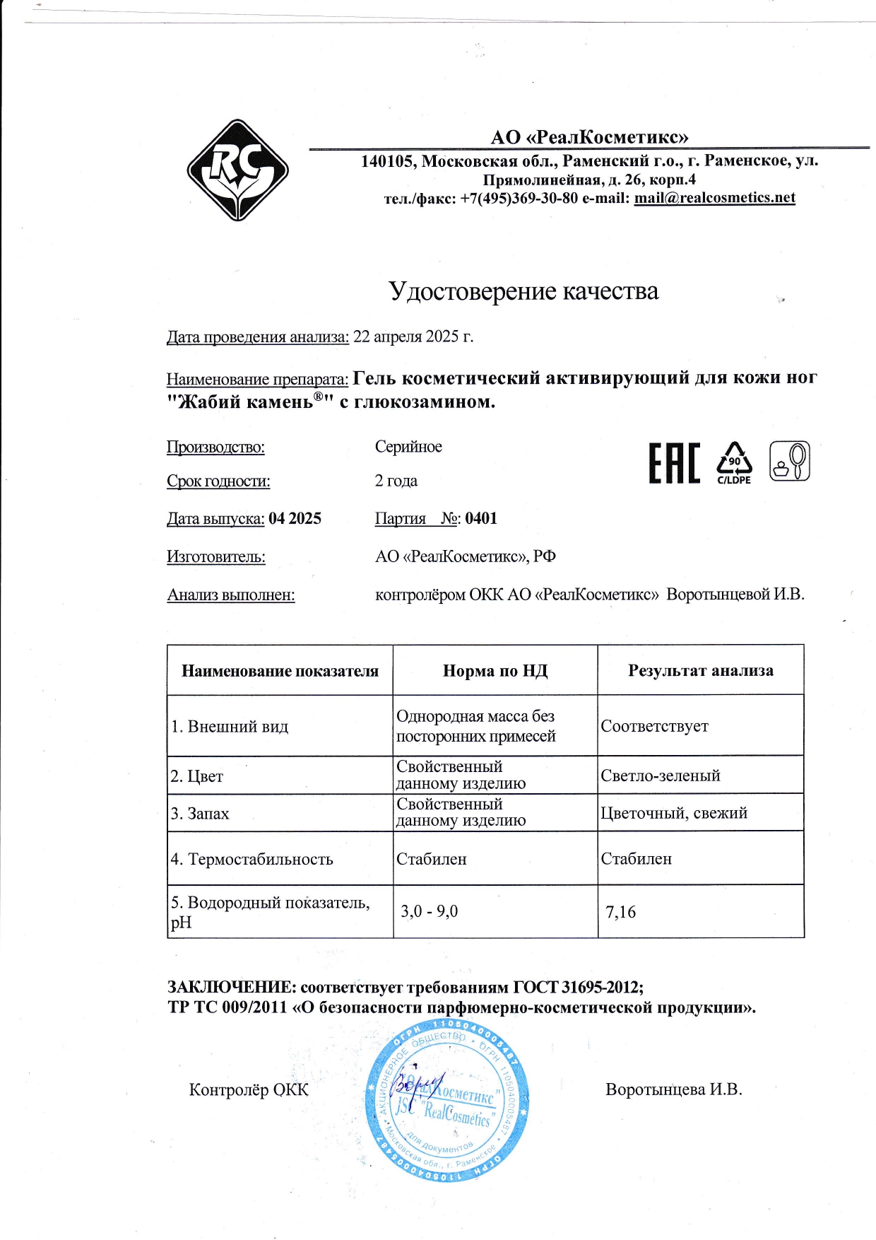 Паспорт №0420250401
